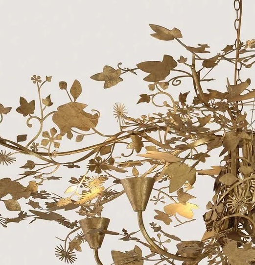 Porta Romana Ivy Shadow Chandelier Large with Chain