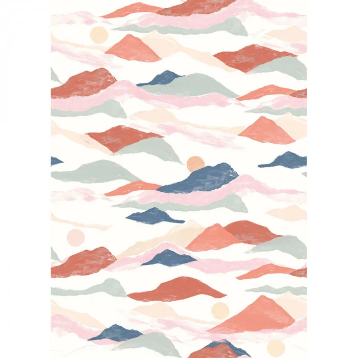 Rose doux/orange/bleu