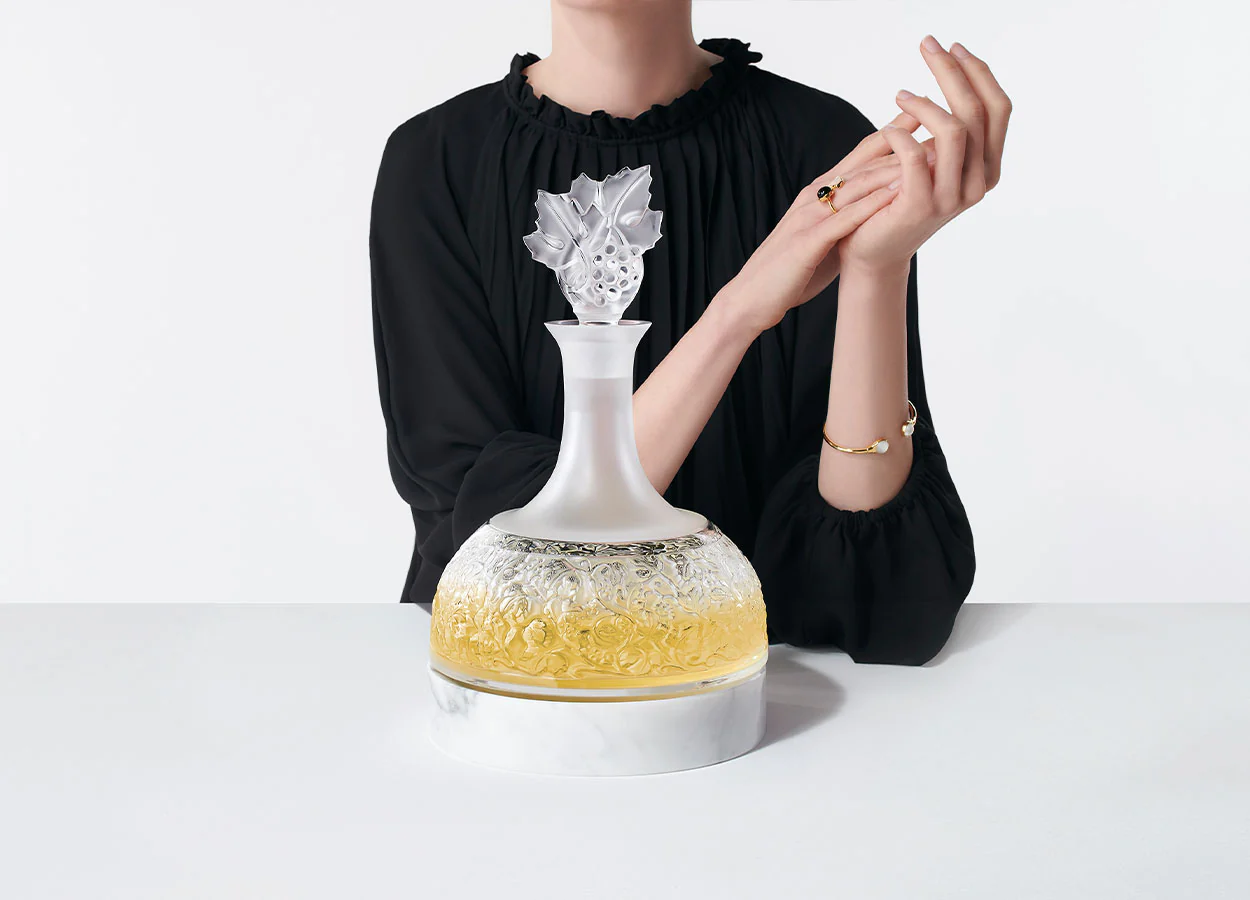 Lalique Wein Untersetzer aus Marmor für die Versailles Karaffe