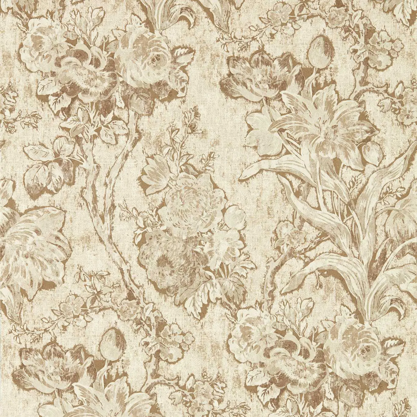Sanderson Fringed Tulip Toile Wallpaper