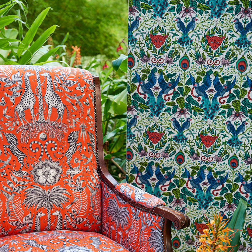 Clarke & Clarke Amazon - Lebendige Vliestapete mit Dschungel-Motiv