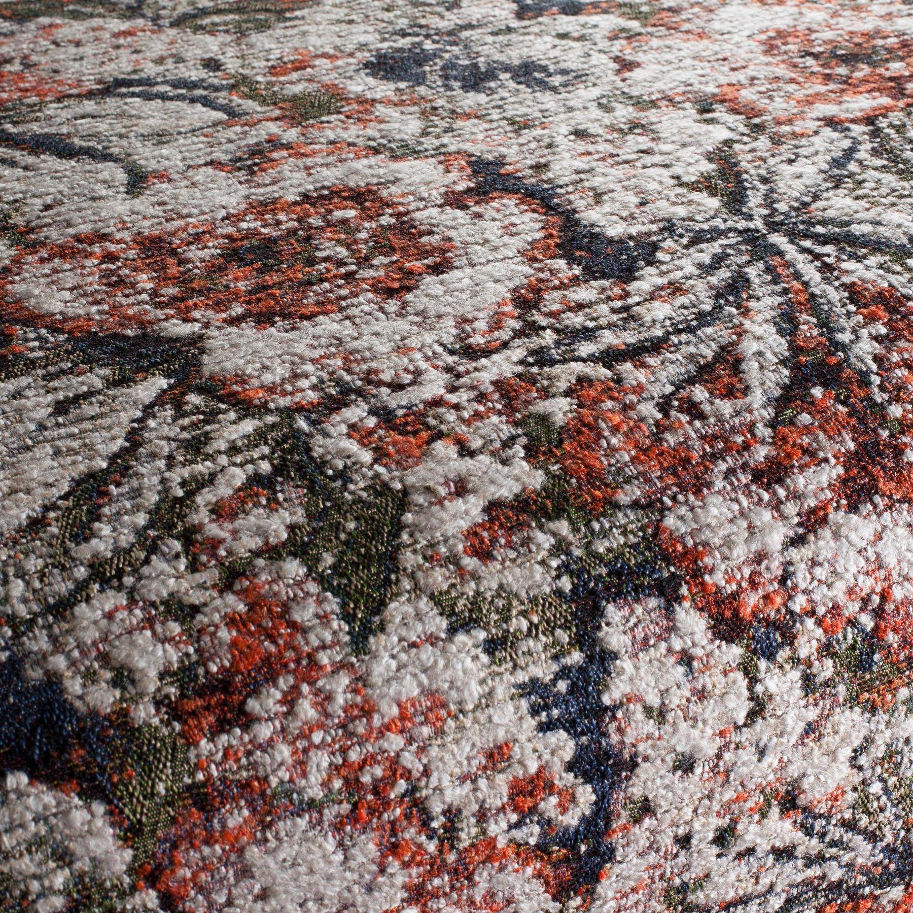 JAB Floralis – floraler Bouclé Möbelstoff