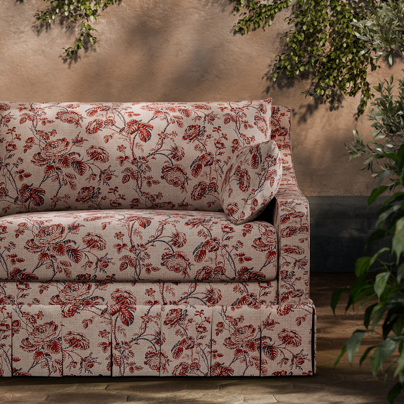 Zoffany Thorny Vine - Indoor & Outdoor Stoff Rosenmotiv