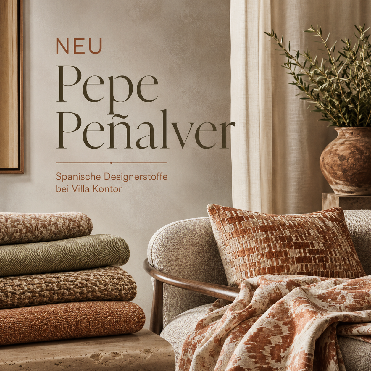 Pepe Peñalver Stoffe neu bei Villa Kontor – spanische Designerstoffe mit Charakter
