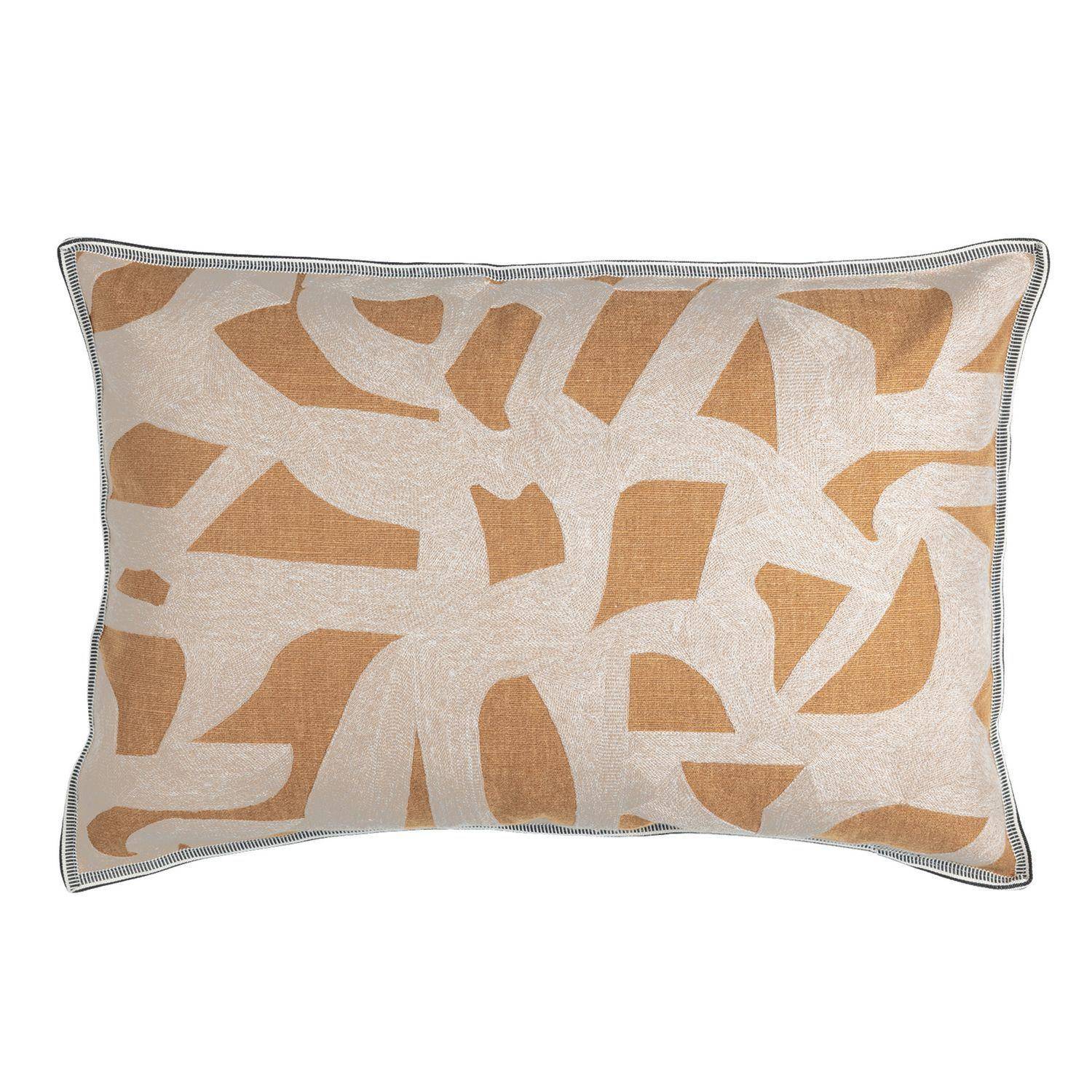 Casamance Mainland Ocre 40x60 cm - Kissenbezug mit Stickerei