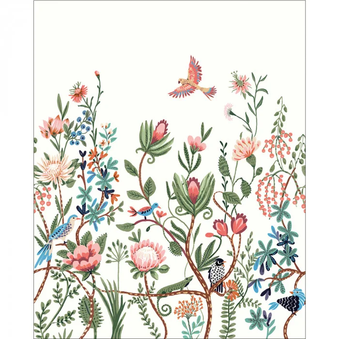 Rose vert fond blanc