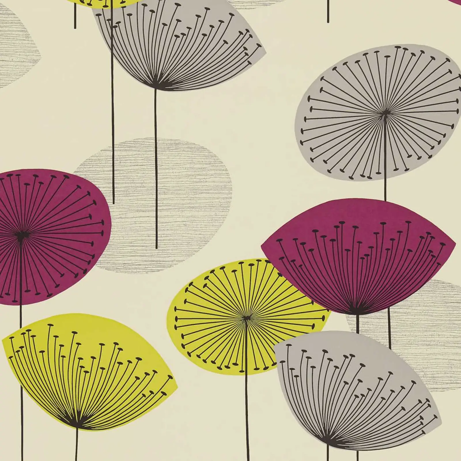 Sanderson Dandelion Clocks Wallpaper