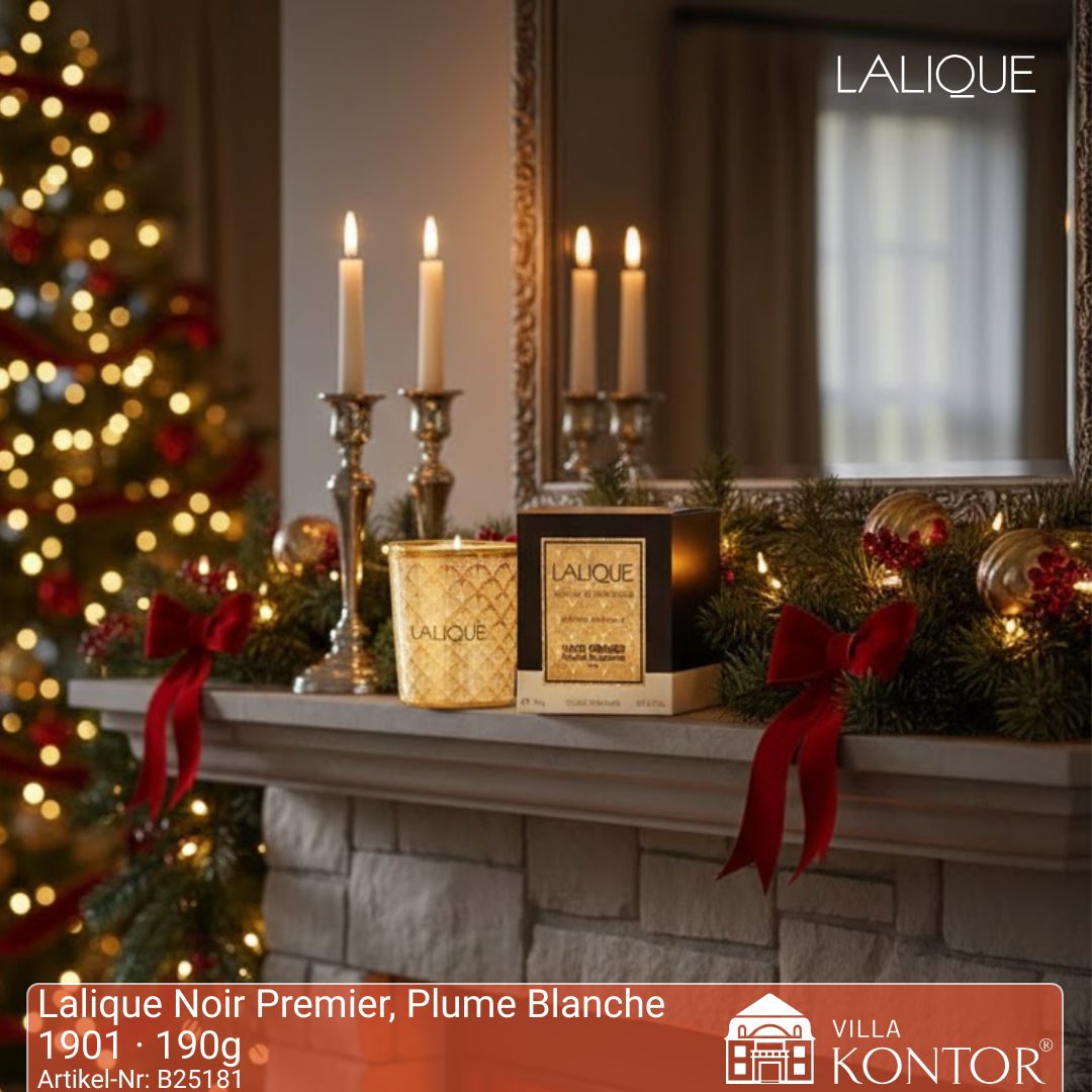 Lalique Noir Premier Plume Blanche 1901 Duftkerze