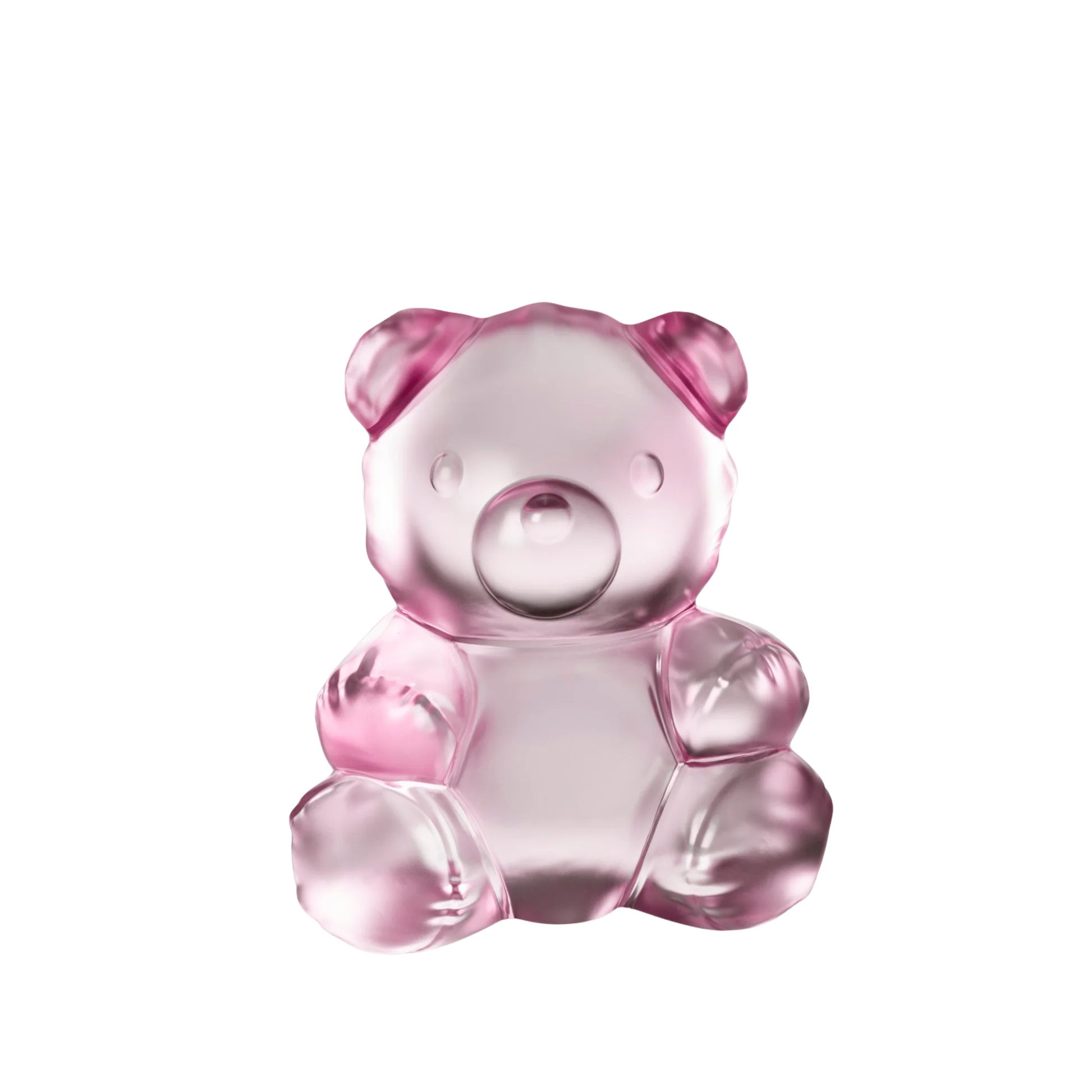 Lalique Teddy Air Large Pink Luser - große Kristallskulptur