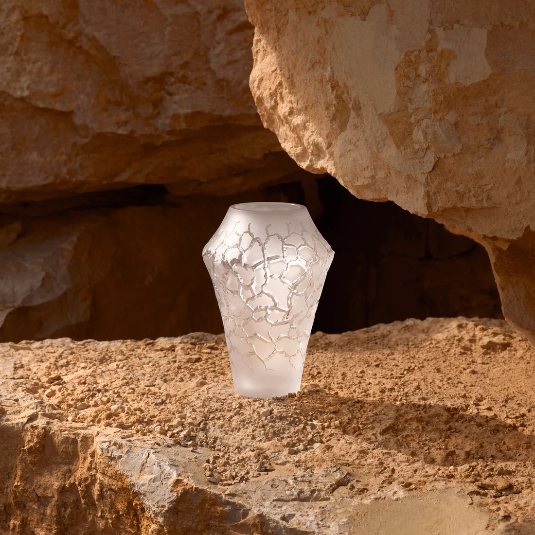Lalique Caldera Vase - canyon