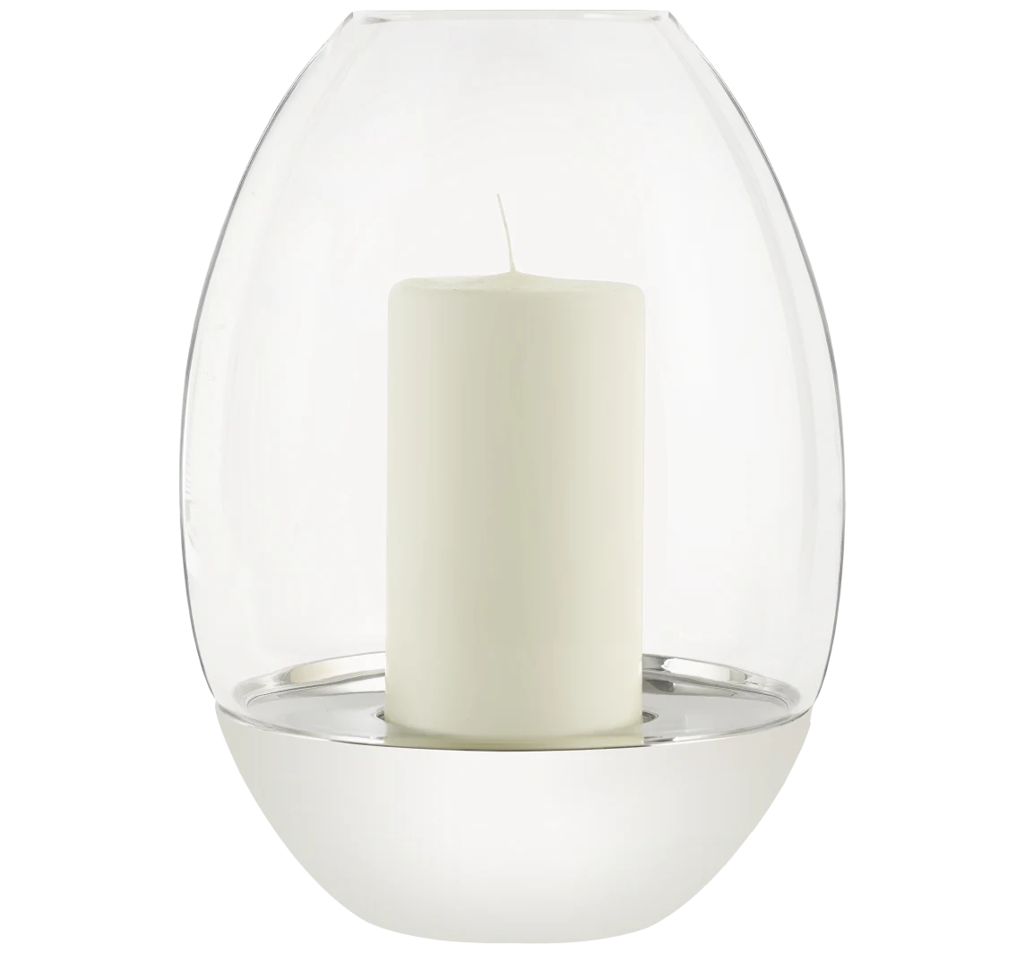 Christofle Mood  Windlicht Edelstahl & Glas 