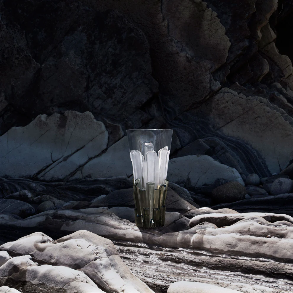 Lalique Basalte Vase - grau