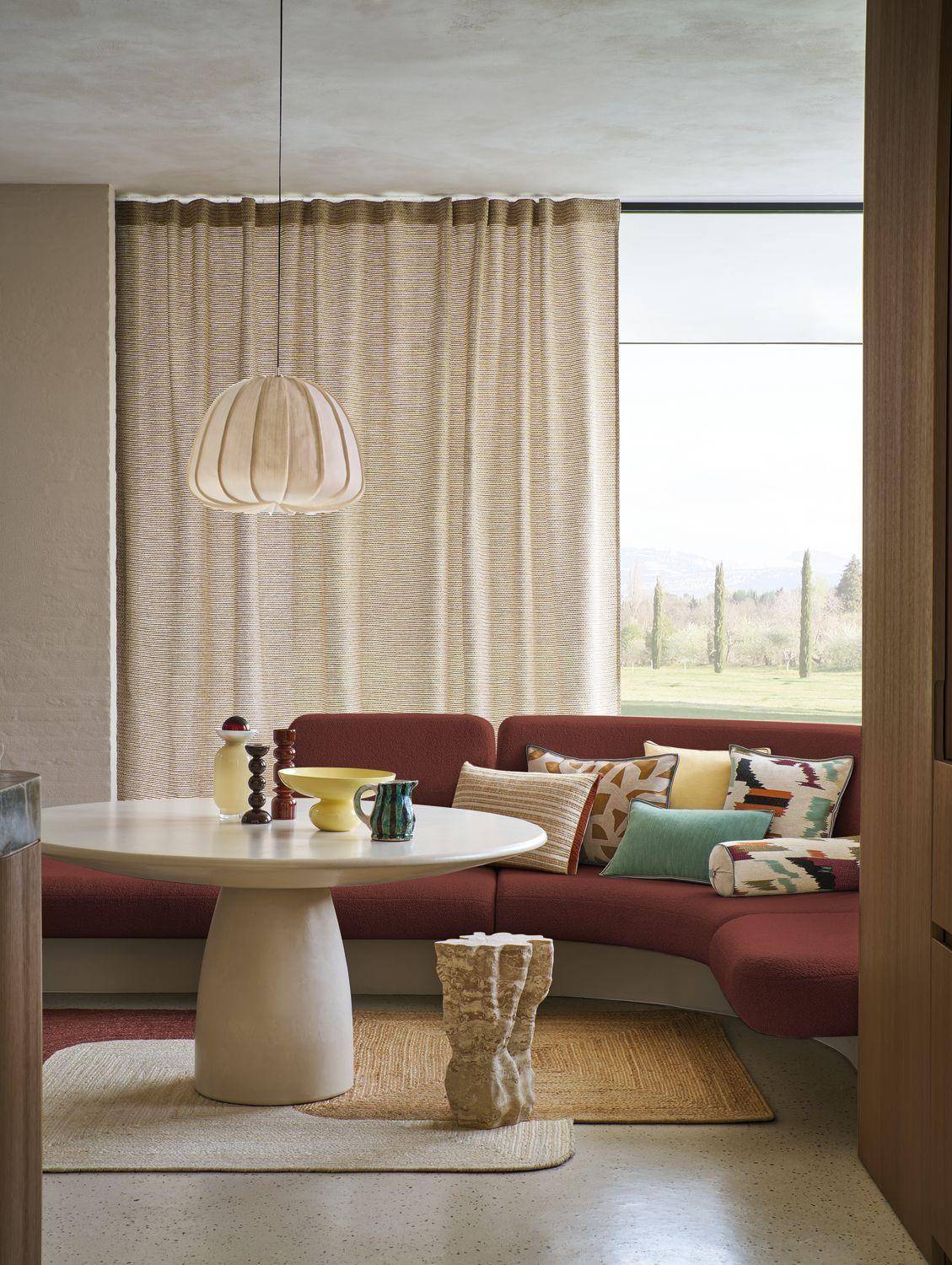 Casamance Mainland Ocre 40x60 cm - Kissenbezug mit Stickerei
