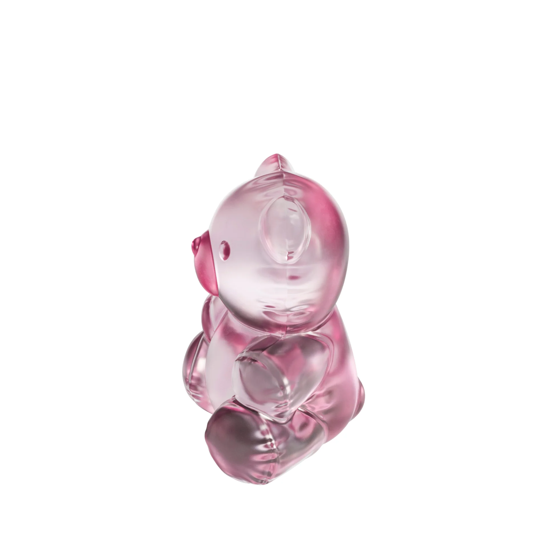 Lalique Teddy Air Large Pink Luser - große Kristallskulptur