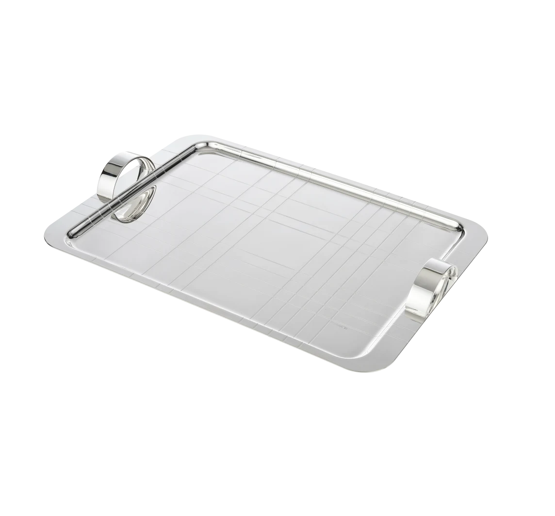 Christofle Graphik Tablett 45x32cm versilbert