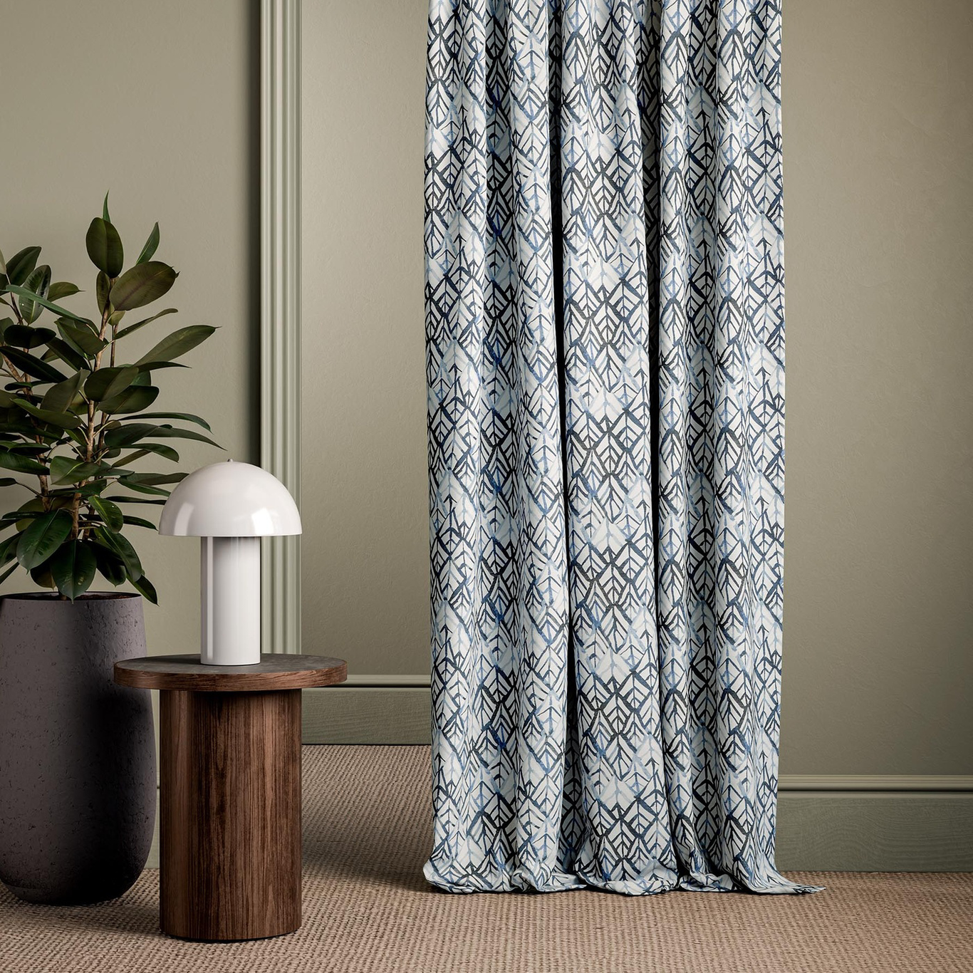 Clarke & Clarke Canopy - Jacquard-Stoff mit Pflanzenmuster