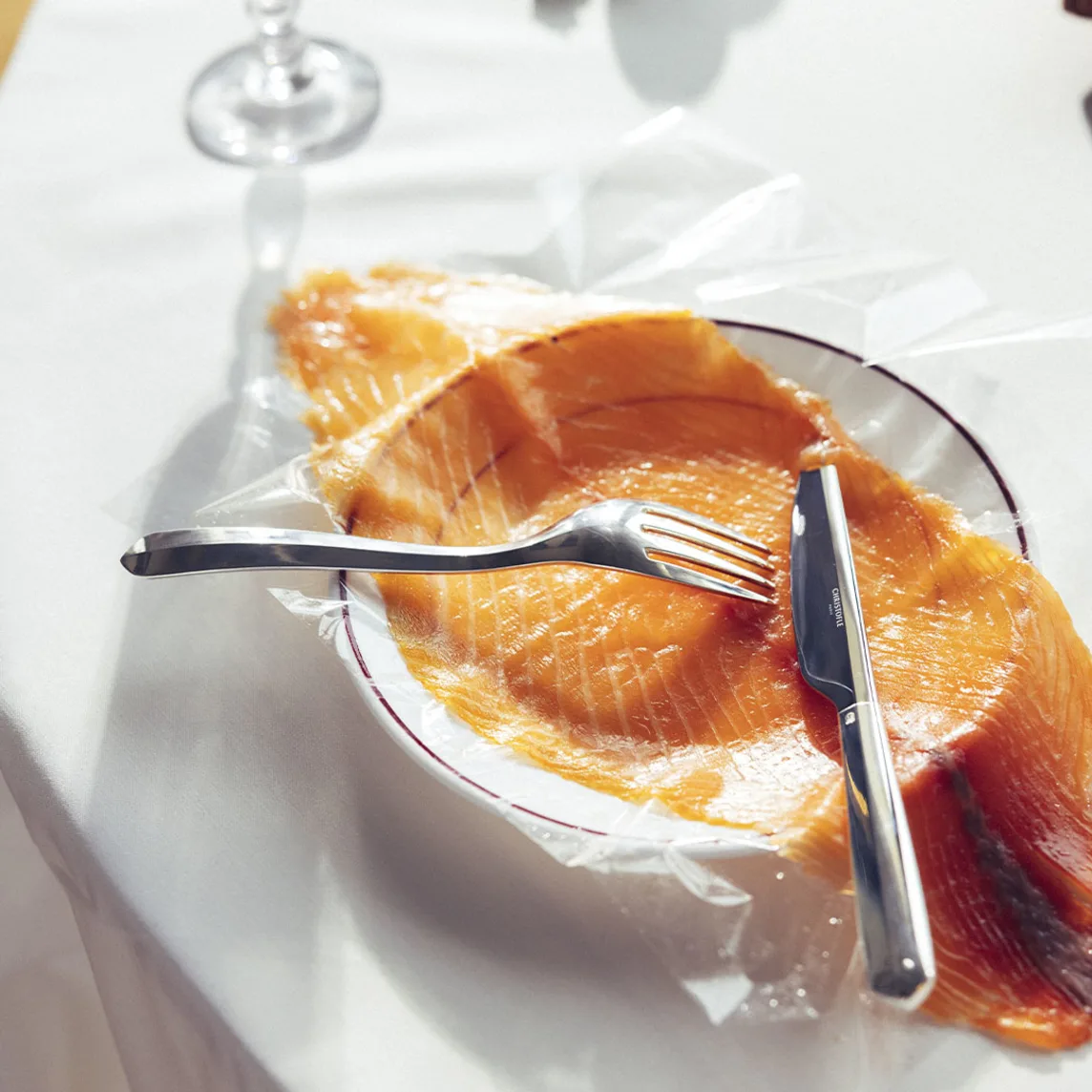 Christofle Infini Universal Gabel Medium versilbert