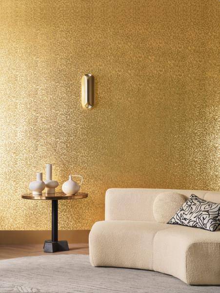 Casamance Pyrite - geometrische Tapete mit Goldakzenten