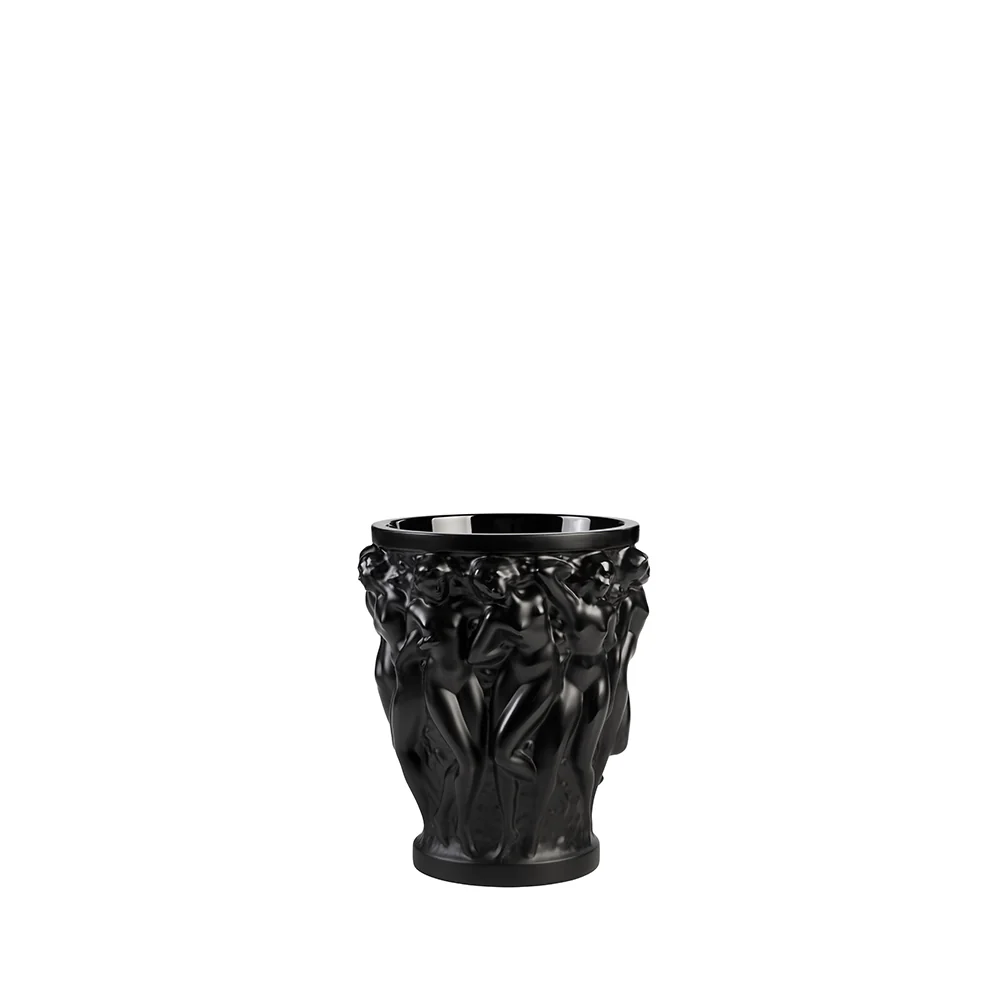 Bacchantes Vase Small Black Crystal