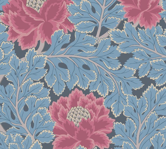 Cerise & Cerulean Blue on Midnight