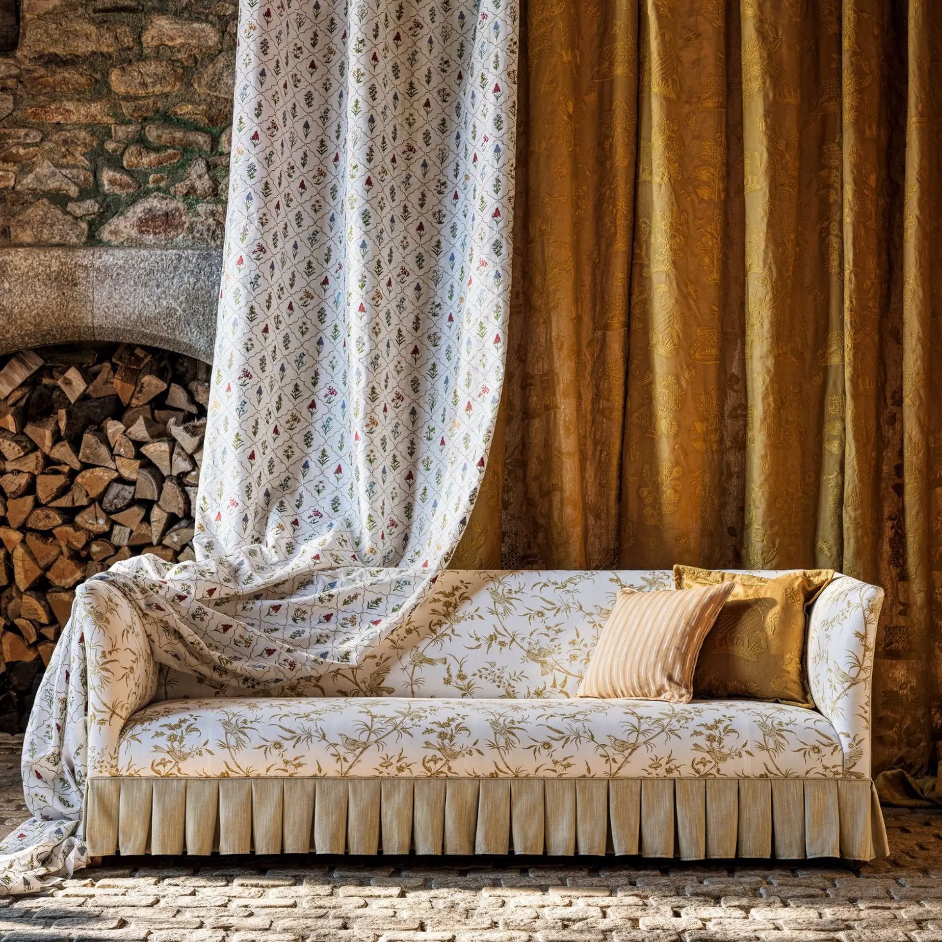 Sanderson Spring Meadow Embroidery