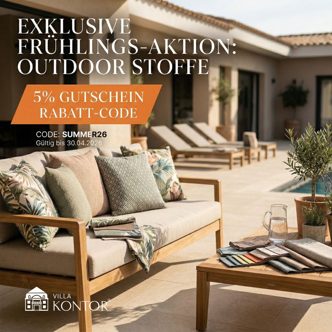 Frühlings-Special: Ihr 5% Preisvorteil auf alle Outdoor-Stoffe