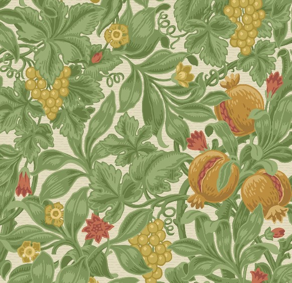 Ochre & Olive Green on Cream