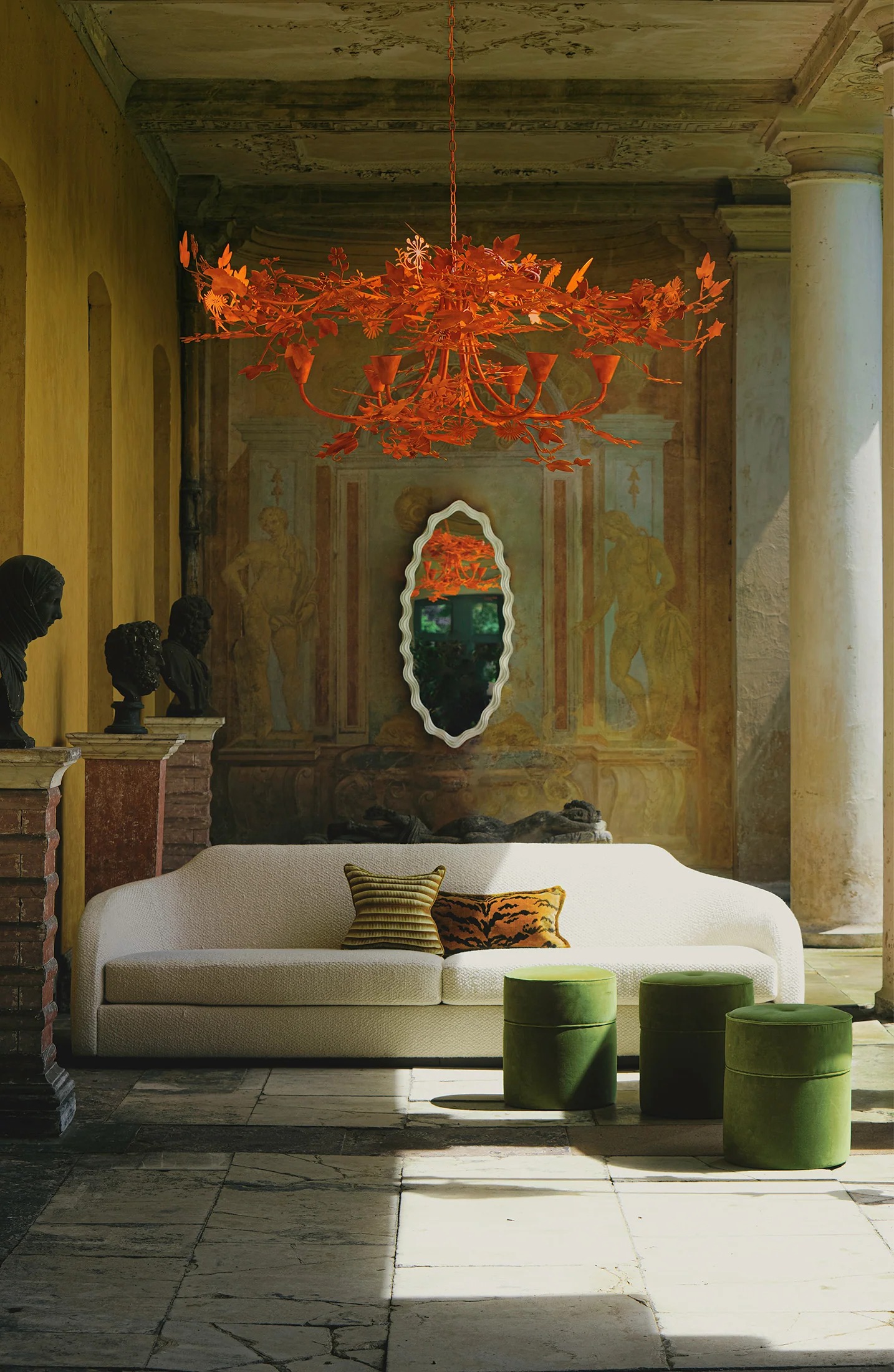 Porta Romana Ivy Shadow Chandelier Large with Chain