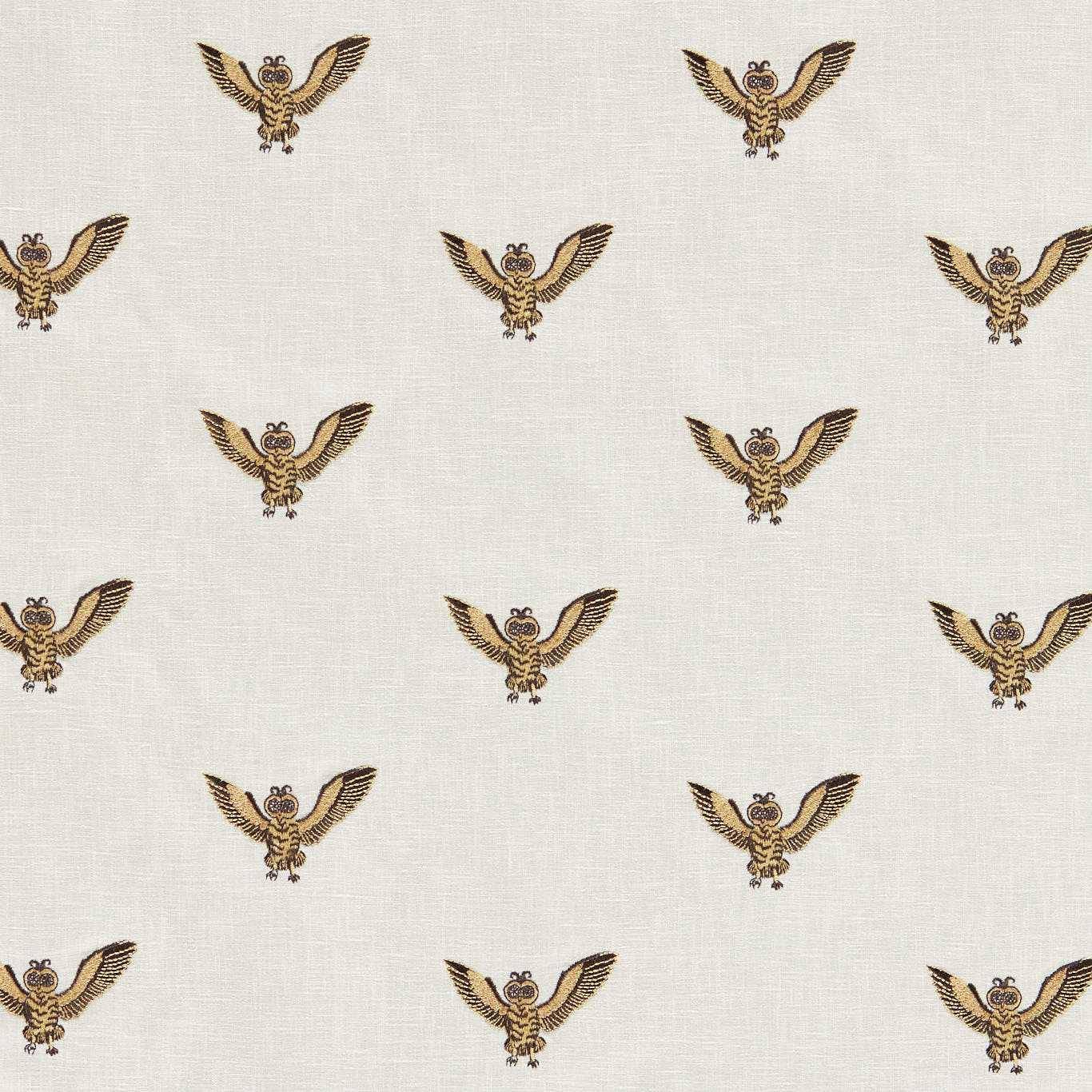 Clarke & Clarke Owl of Athena Embroidery