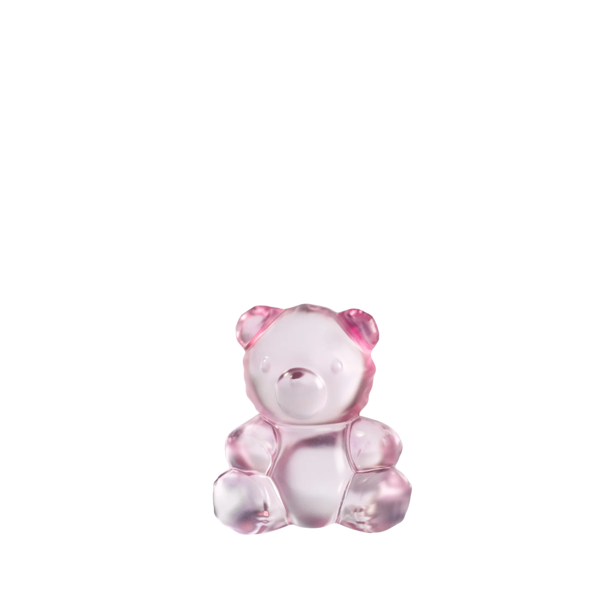 Lalique Teddy Air Small Pink Luster – Teddybär aus Kristall