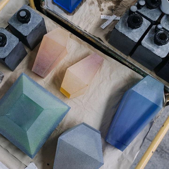 Moser Vase Gema 13cm Alexandrite Rose