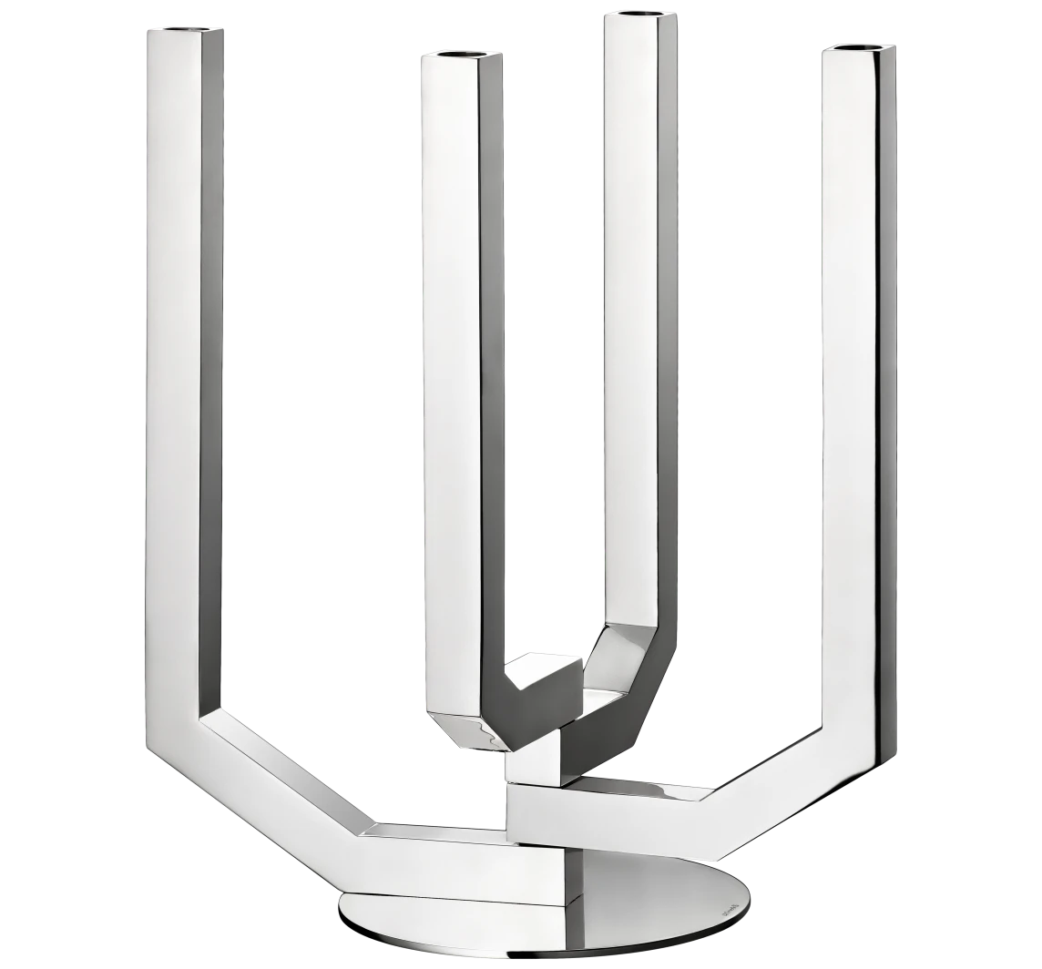 Christofle Arborescence Kerzenleuchter Edeltahl 4-armig