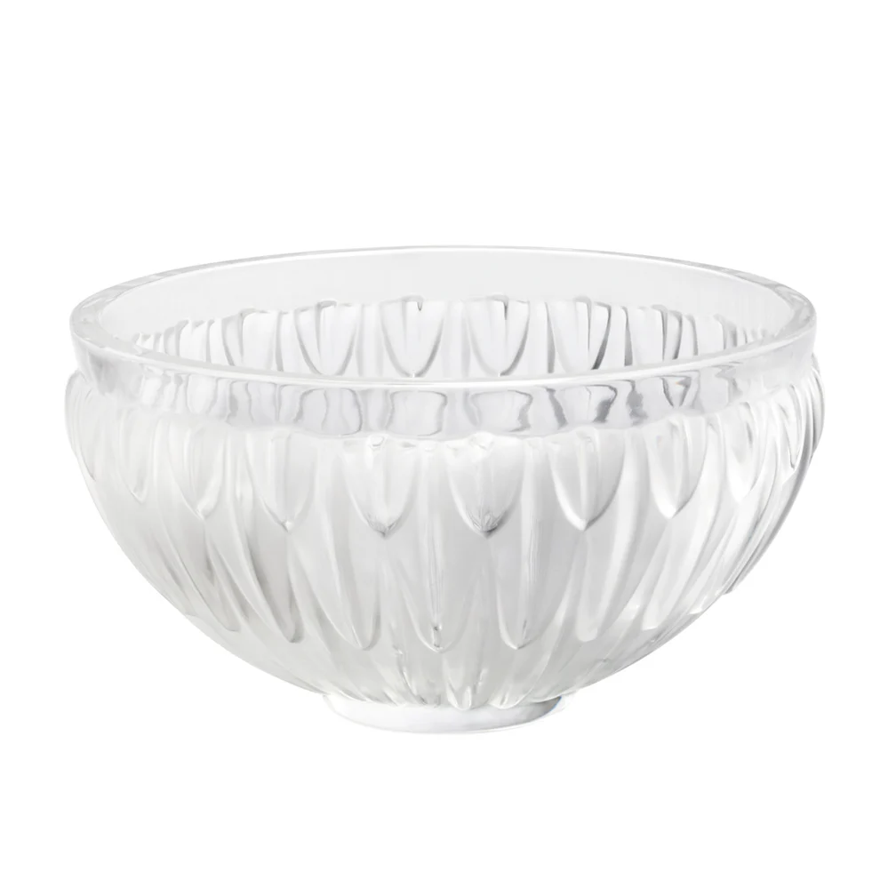 Lalique Plumes Bowl Clear Crystal