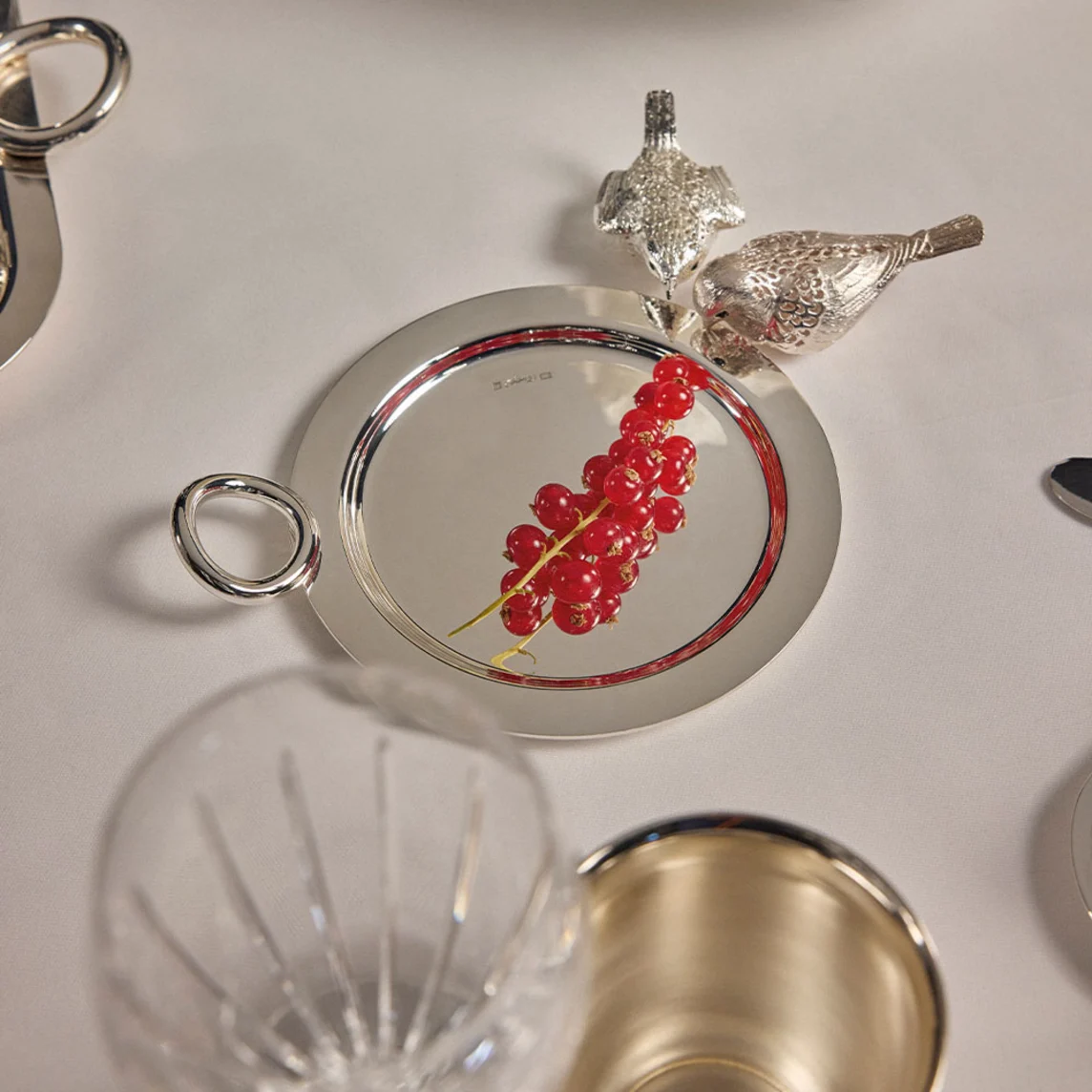 Christofle Vertigo Flaschenuntersetzer versilbert