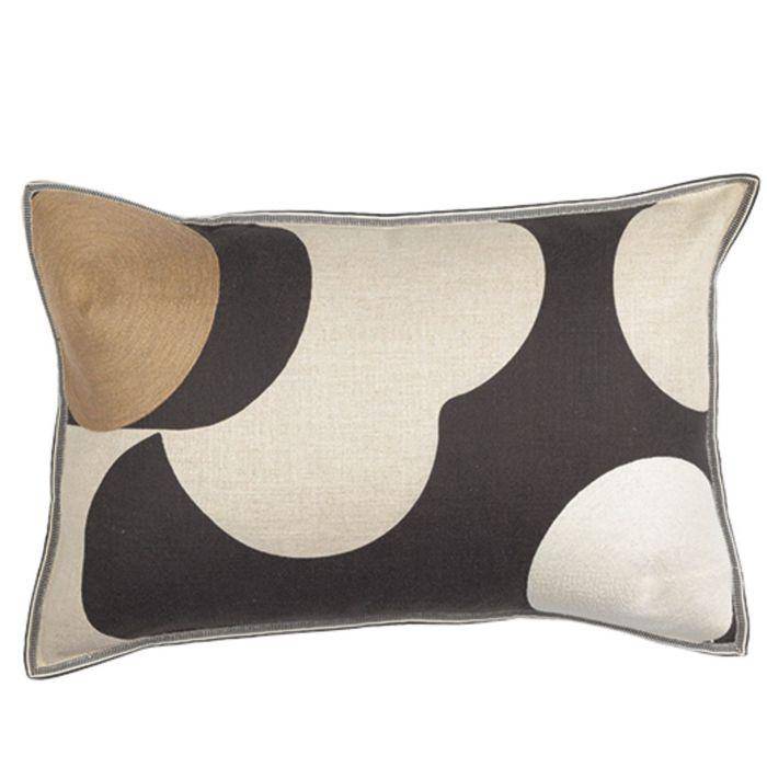 Casamance Ellipse Noir naturel ivoire 40x60cm