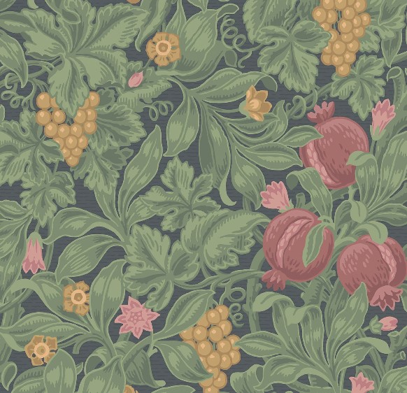 Crimson & Olive on Charcoal