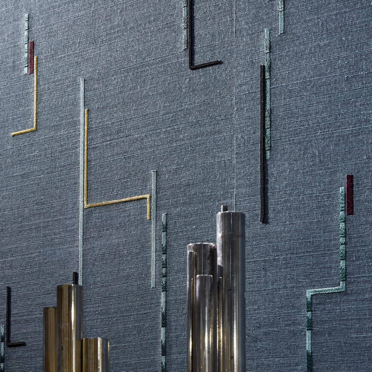 Nobilis Line - Luxuriöse Sisal-Tapete mit Pailletten
