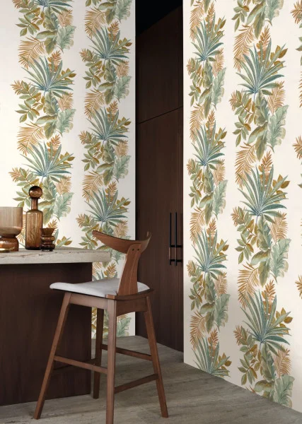 Casamance Jardin Éphémère - Leinentapeten mit floraler Stickerei