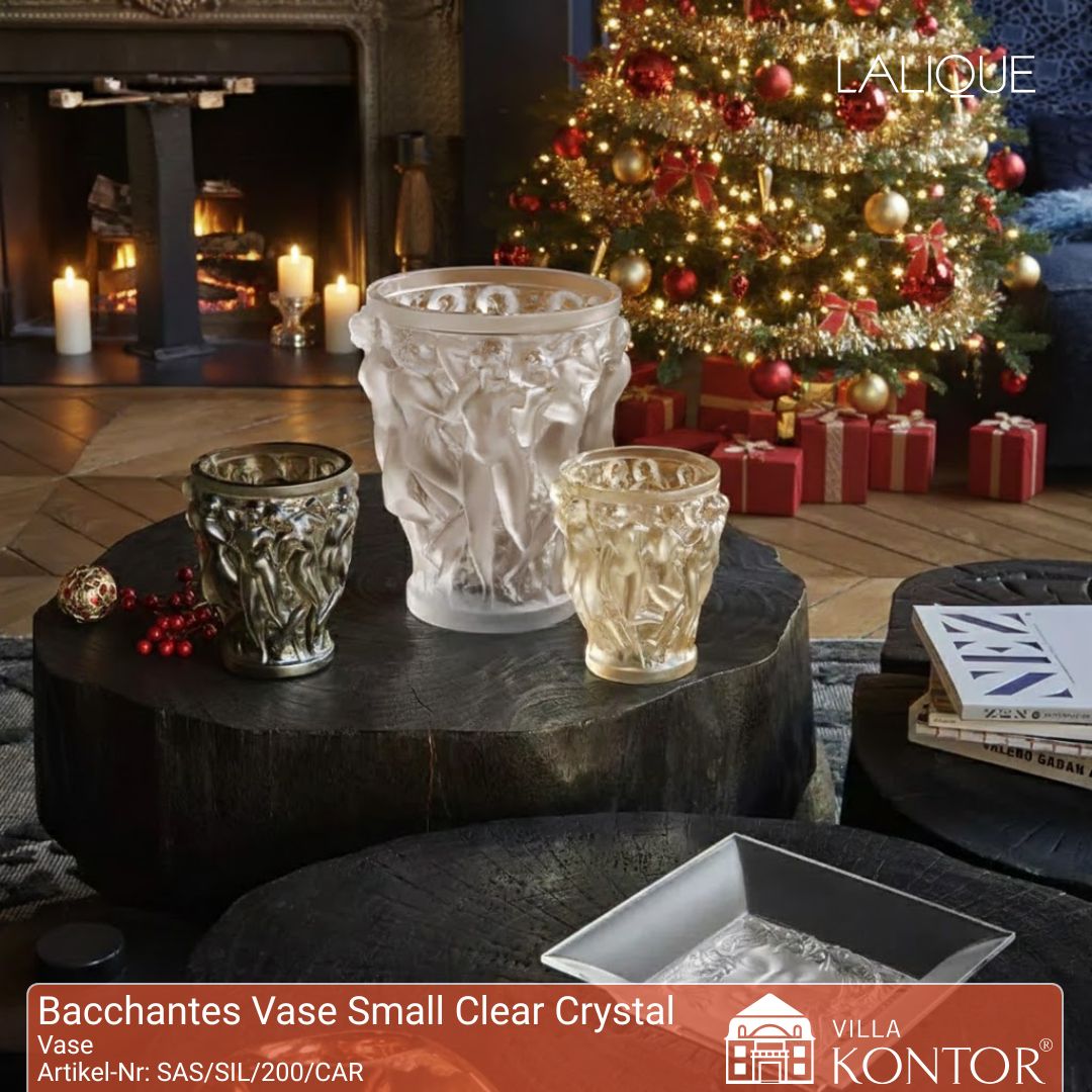 Lalique Bacchantes Vase small clear crystal – ikonische Kristallvase