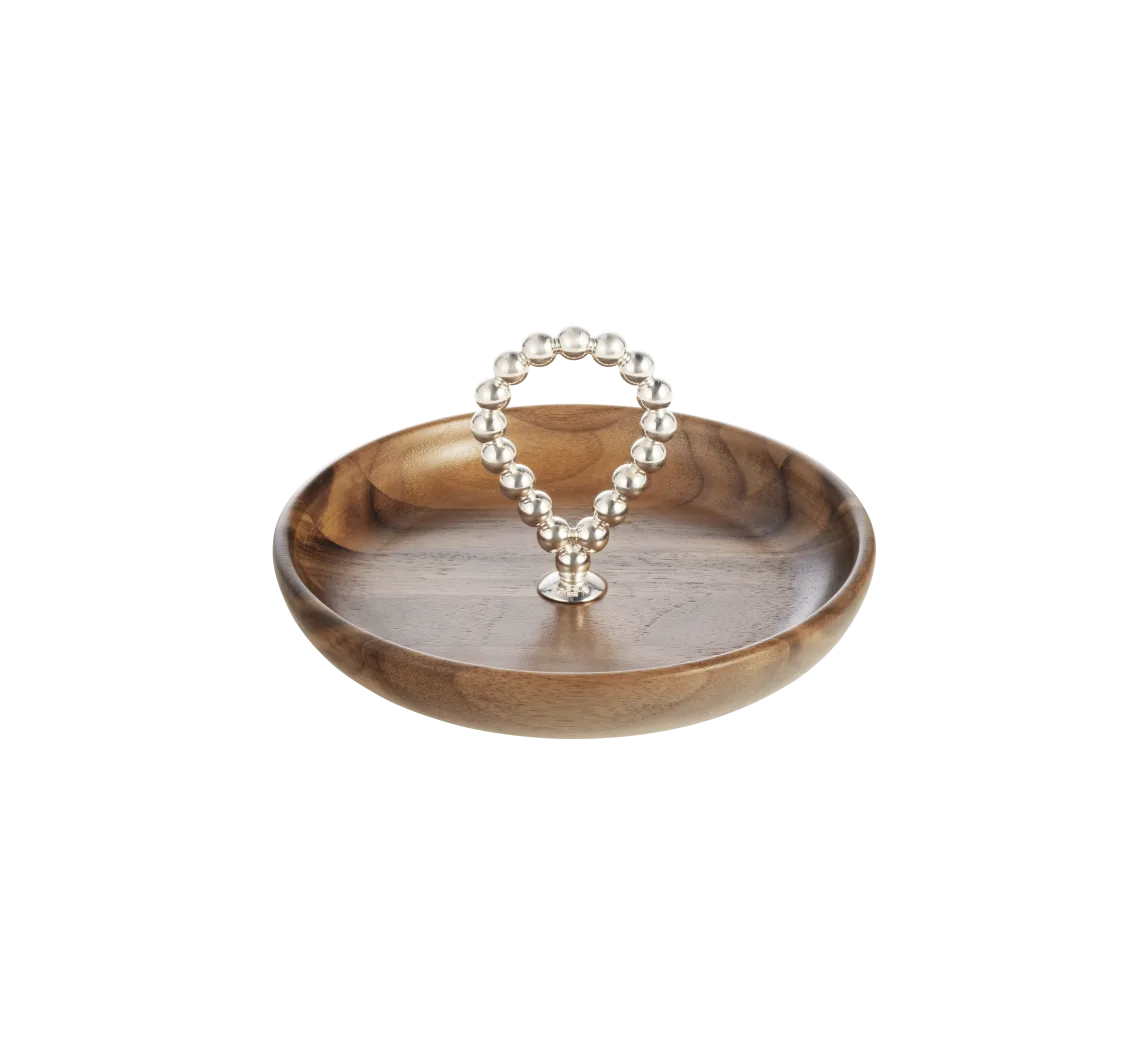 Christofle Perles Walnuss Schale versilvert Christofle Perles Walnuss Schale versilvert