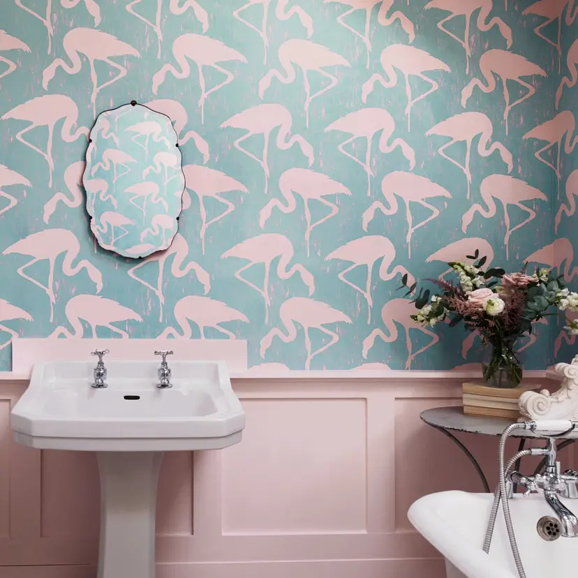 Sanderson Flamingos Wallpaper 