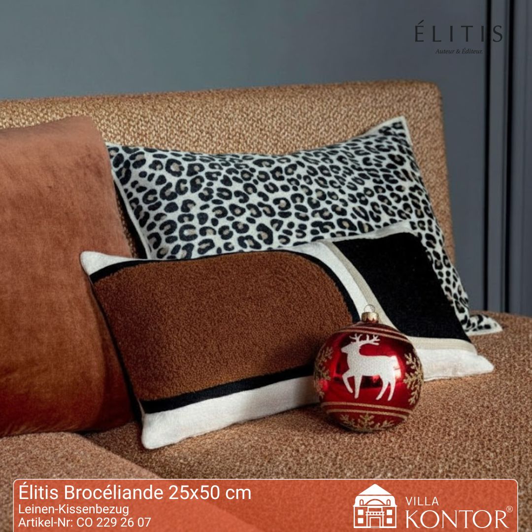 Élitis Brocéliande Kissen 25x50cm – Designkissen Lemon