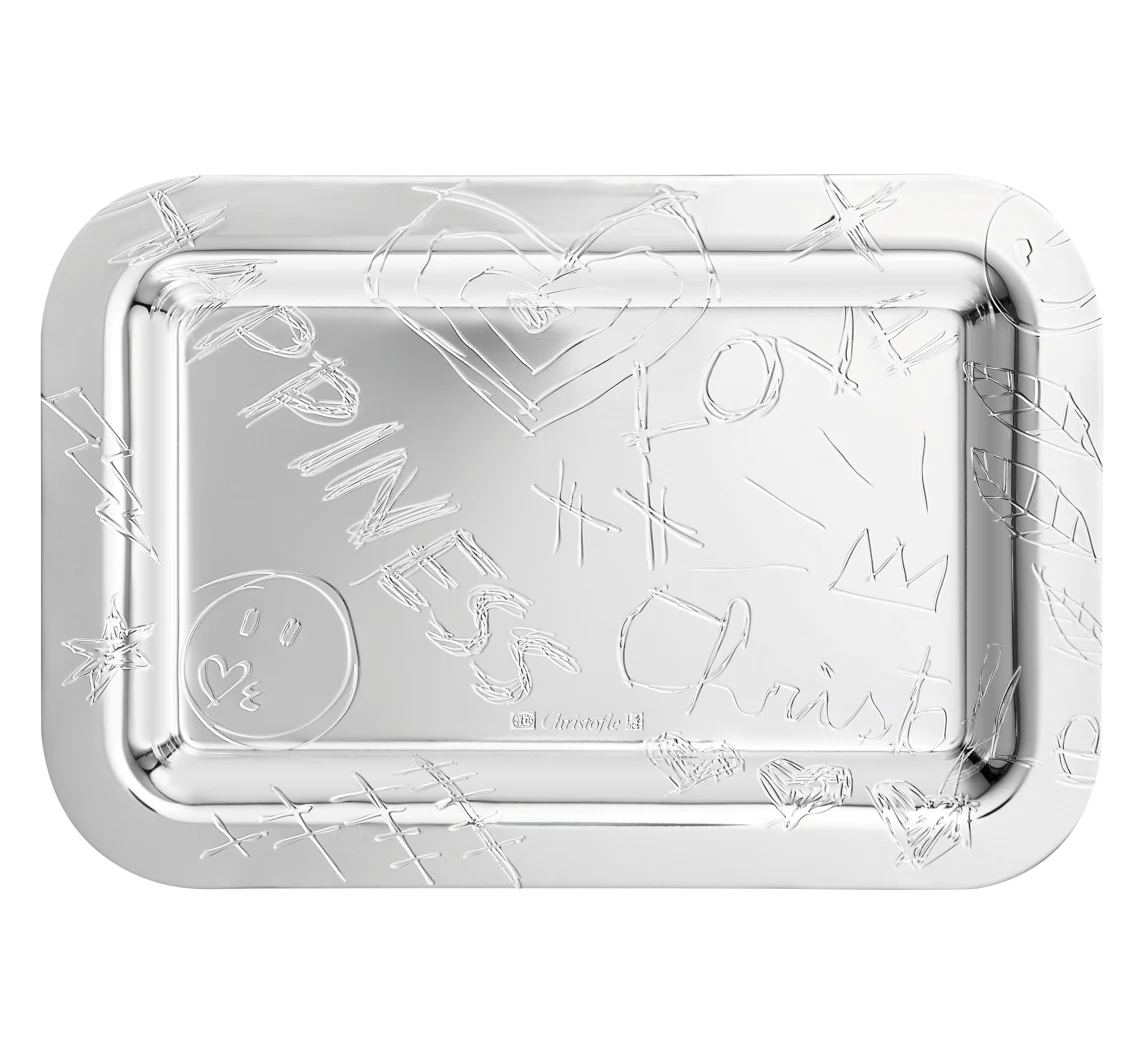 Christofle Graffiti Tablett  10x15cm versilbert