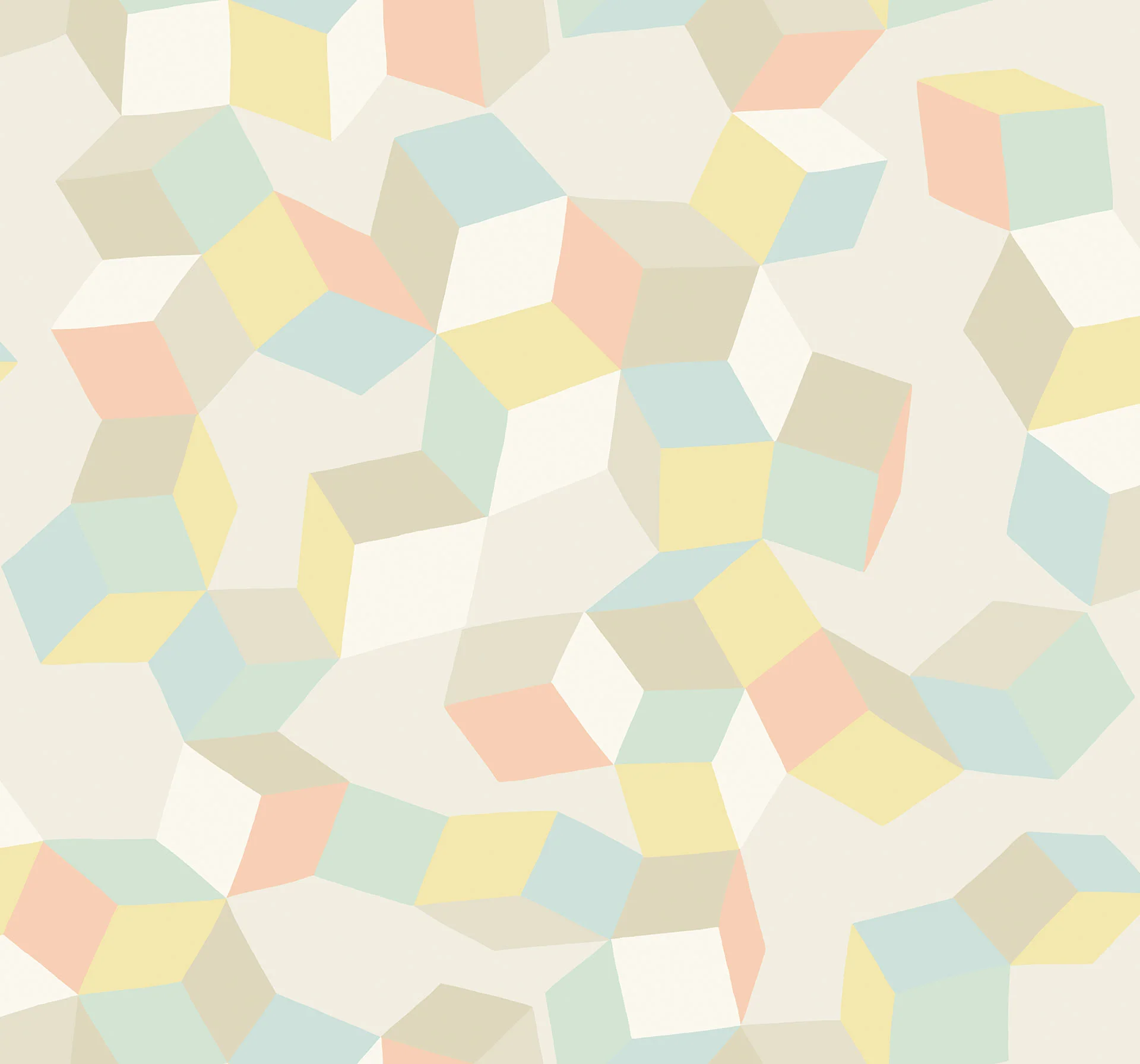 Duck Egg & Yellow on Cream