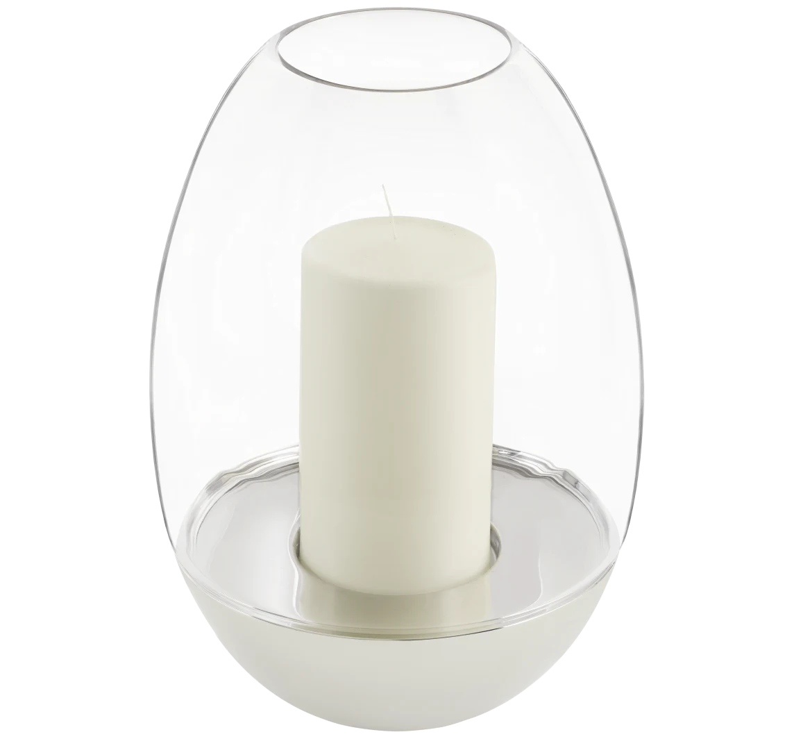 Christofle Mood  Windlicht Edelstahl & Glas 