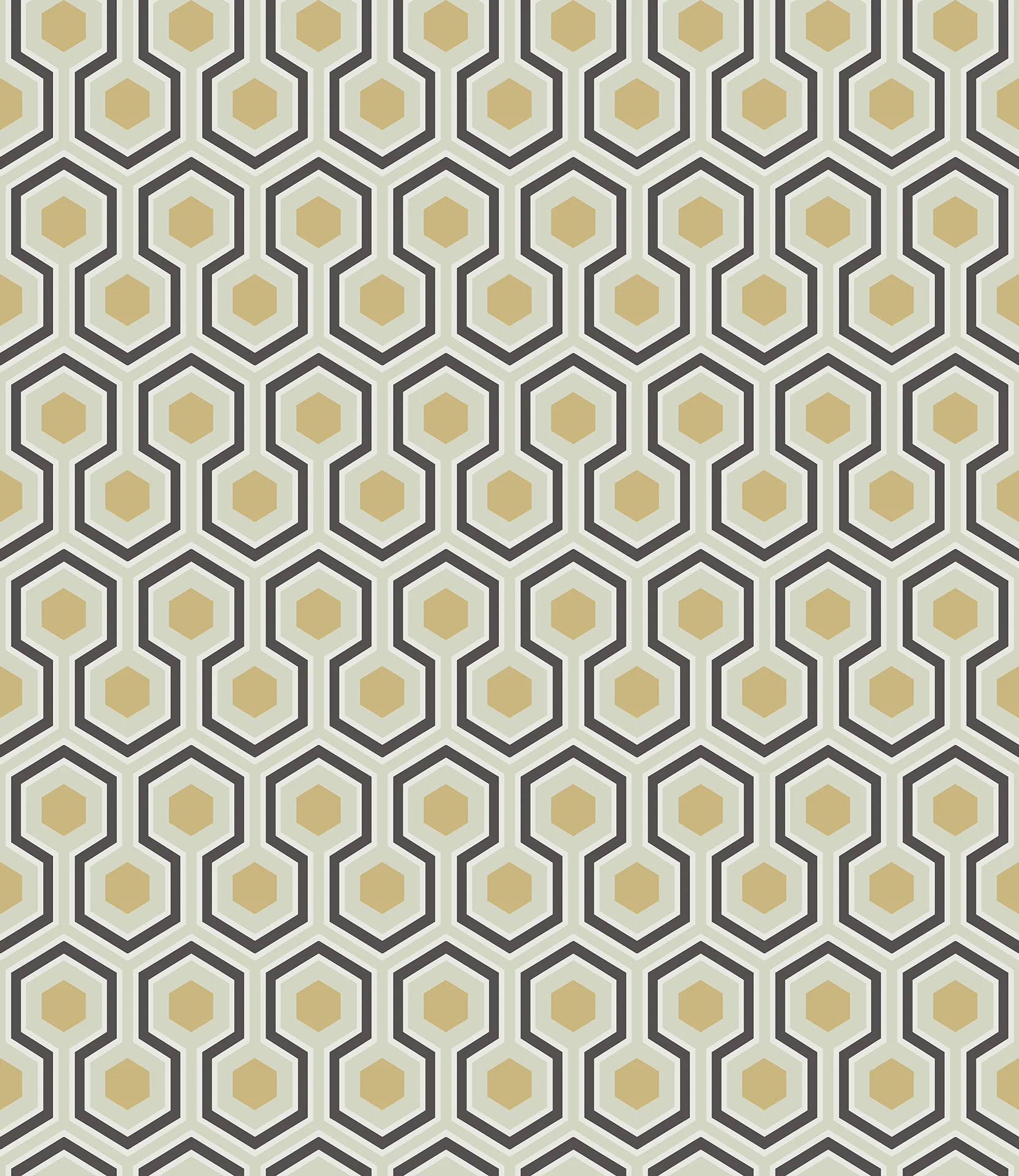 Black & Metallic Gold on Soft Olive