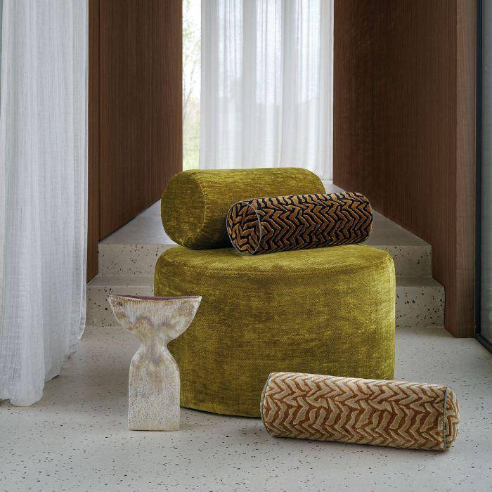 Casamance Silhouette Ocre beige 50x16 cm - Kissen mit Zebramuster