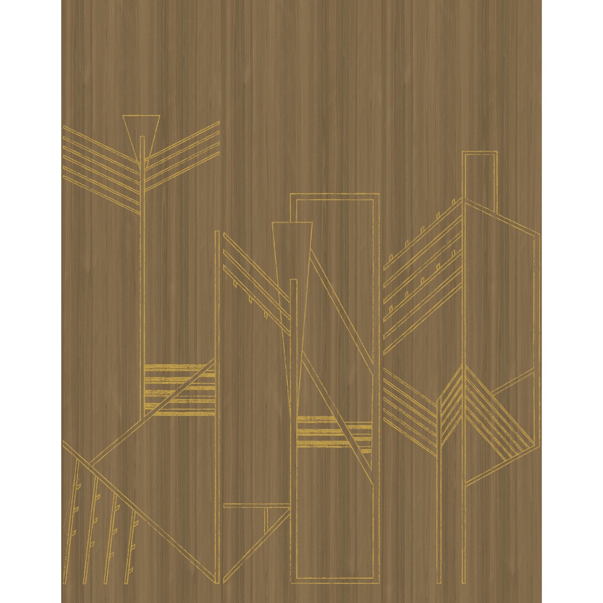 Nobilis Lloyd - Stilvolle Tapete aus Holzfurnier im Art-Deco Look