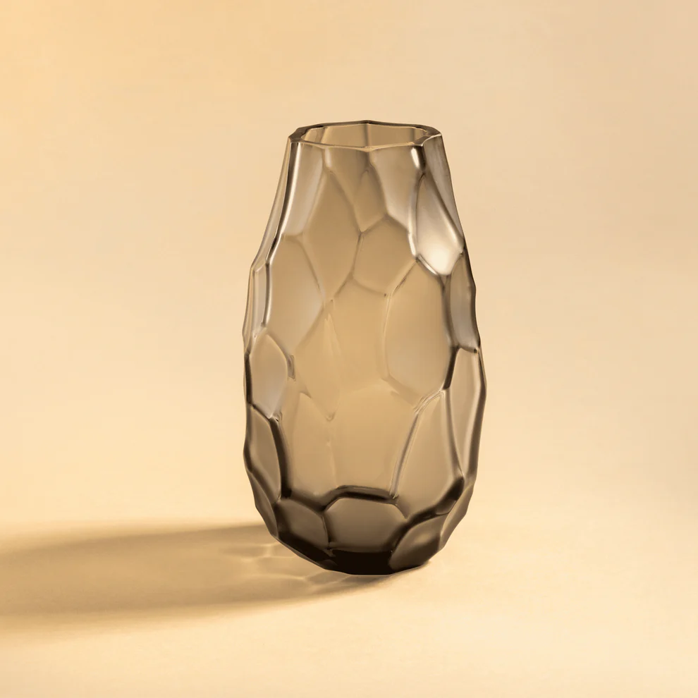 Lalique Silex Vase klein - grau