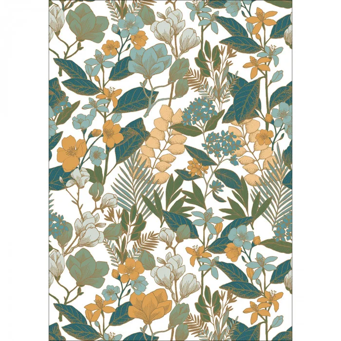 Vert jaune fond blanc